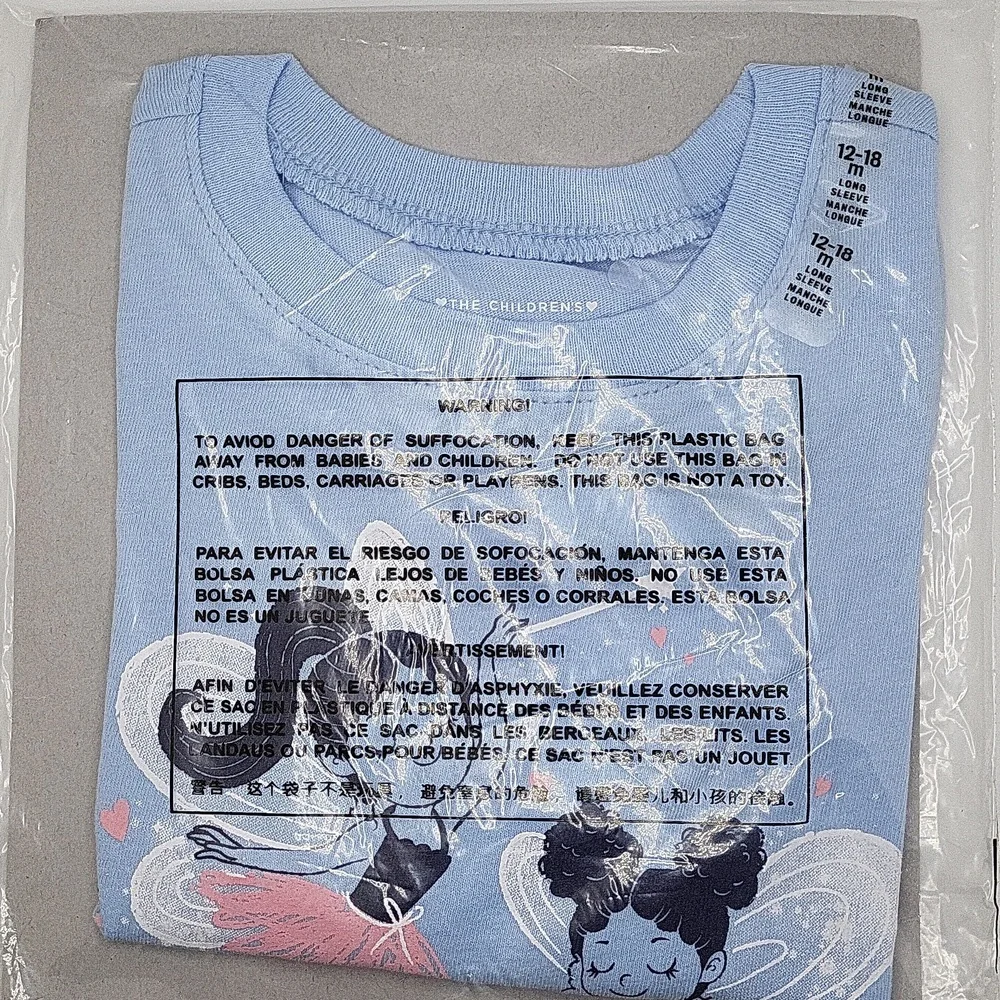 The Children's Place Light Blue Fairy Long Sleeve Tee NWT